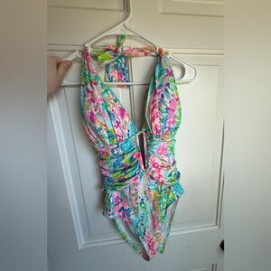 Lilly Pulitzer-Catch the Wave Lanai Halter one piece